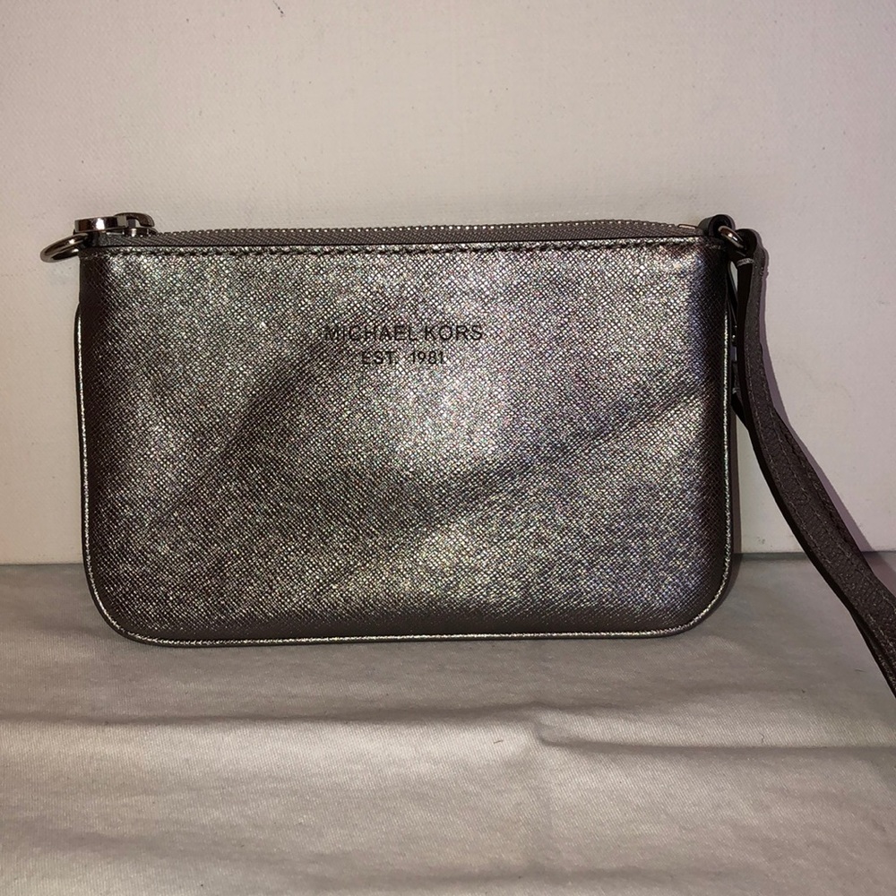 Metallic Michael Kors wristlet